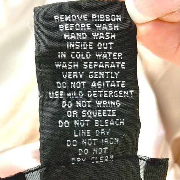 Flirty Feminine Strapless Hi Low Ruffle Coquette Dress SZ 13 Pink Beige Teeze Me - Picture 10 of 11